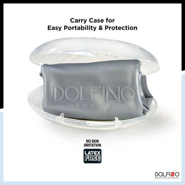 Dolfino Pro Silicone Swim Cap - Silver, Swim Cap with Case