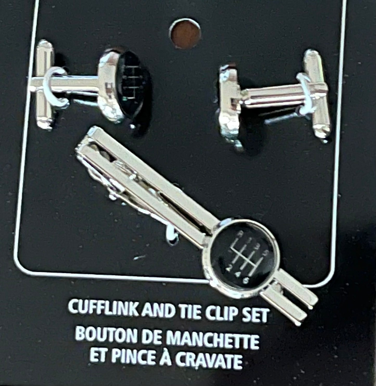 Cufflink and Tie Clip Set : 6 Speed Design